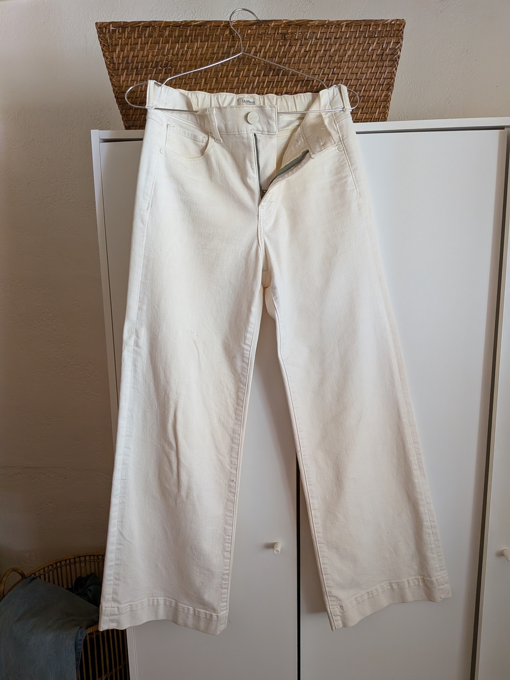 UpWest Cream Wide-Leg Jeans